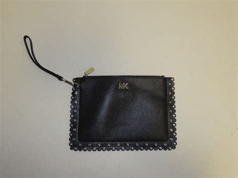 michael michael kors medium scallop leather zip clutch